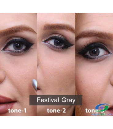 لنز طبی رنگی سالانه Festival Morning Gray 2Tone
