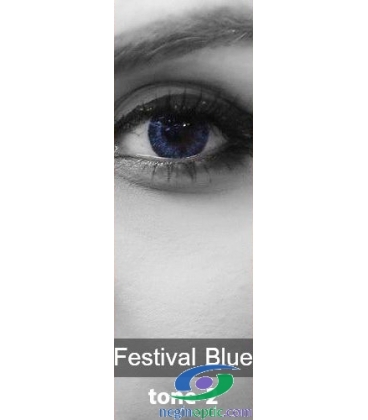 لنز طبی رنگی فصلی Festival Morning Blue 1Tone